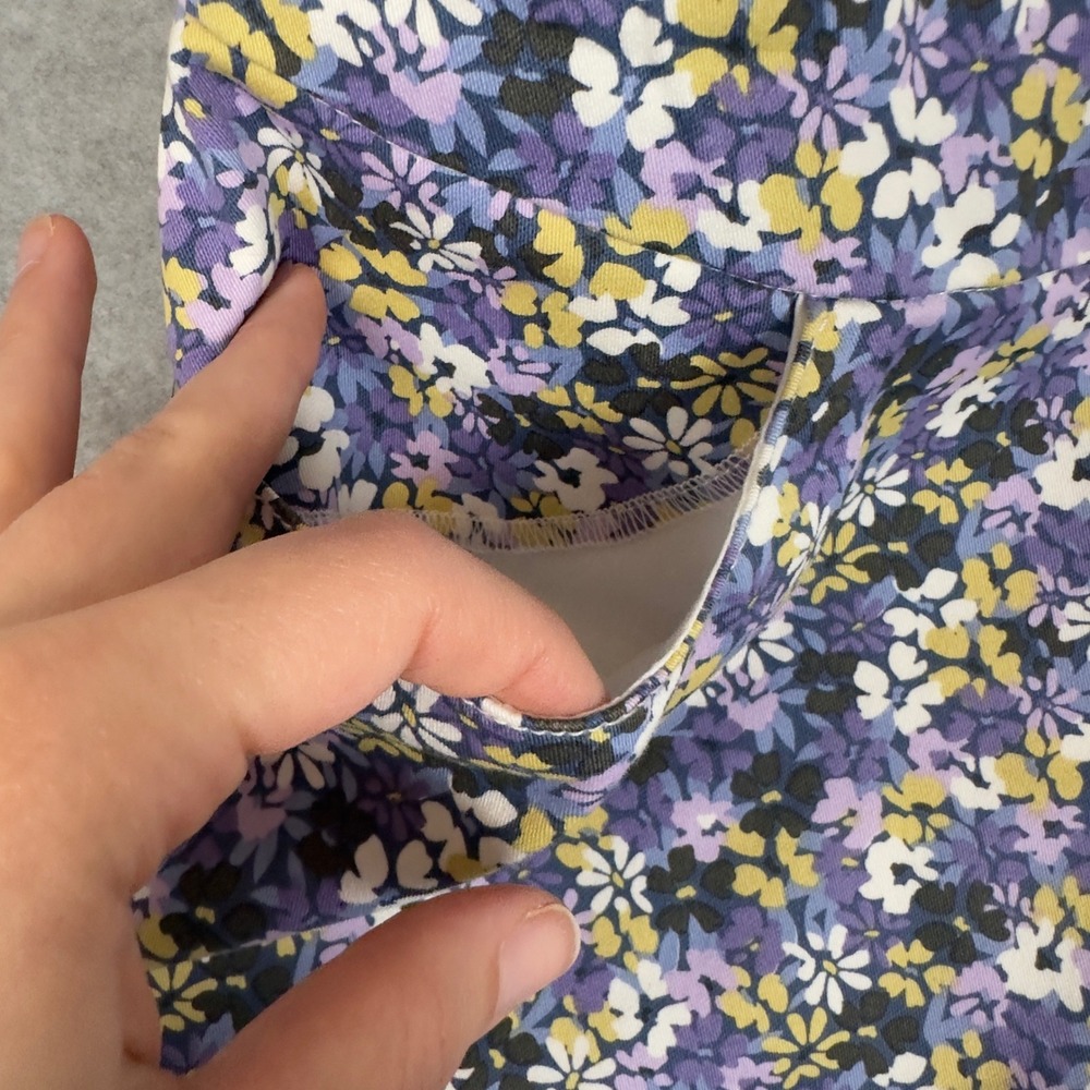 NAPA VALLEY Floral Print Mini Skort Womens 4P Purple Yellow White A Line Y2K - Picture 4 of 9